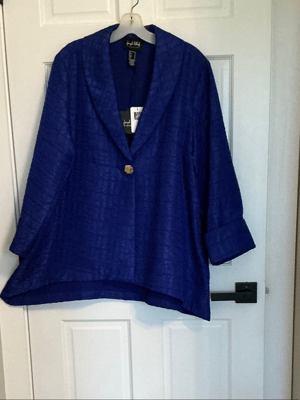 Joseph Ribkoff Signature brand Cobalt Textured Single-Button Jacket